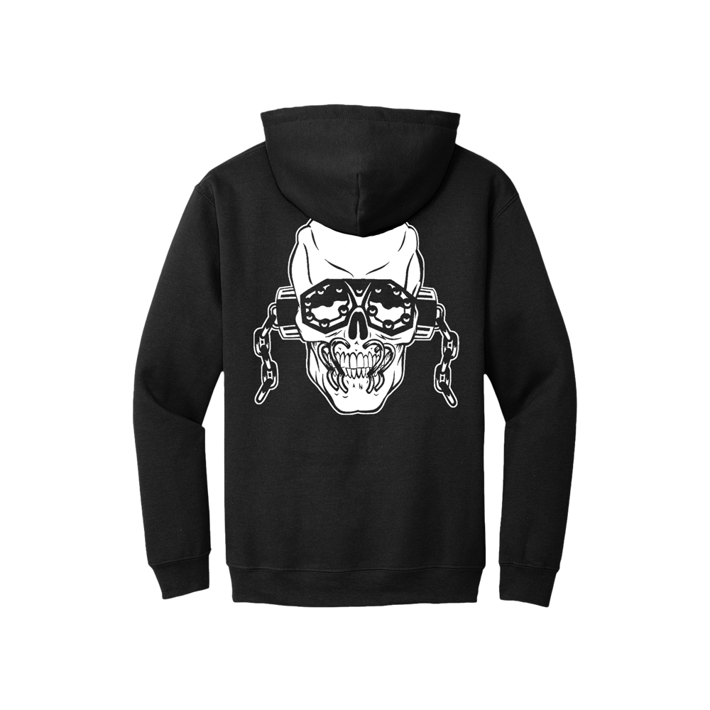 Vic Outline Black Pullover Hoodie
