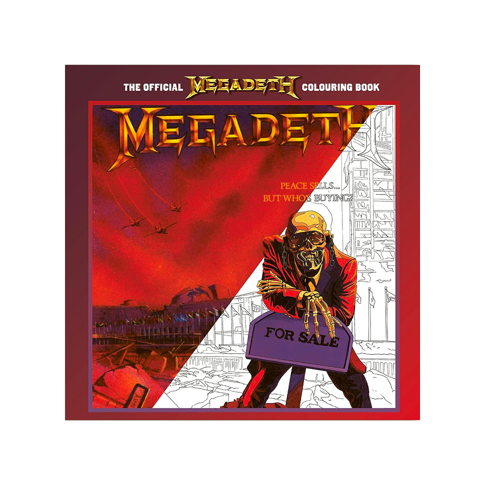 Official Megadeth Merchandise. Featuring 25 classic album designs and iconic images. Printed in a square format on high grade 140gsm paper with one image per page. Book Dimensions: 9.45 " x 9.45"