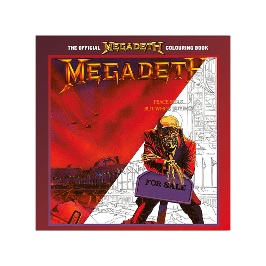 Official Megadeth Merchandise. Featuring 25 classic album designs and iconic images. Printed in a square format on high grade 140gsm paper with one image per page. Book Dimensions: 9.45 " x 9.45"