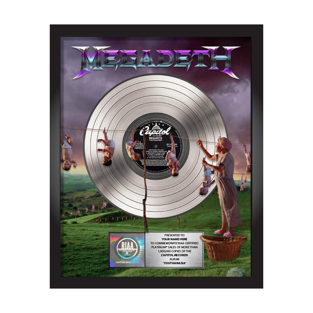 Personalized "Youthanasia" 30th Anniversary RIAA Record